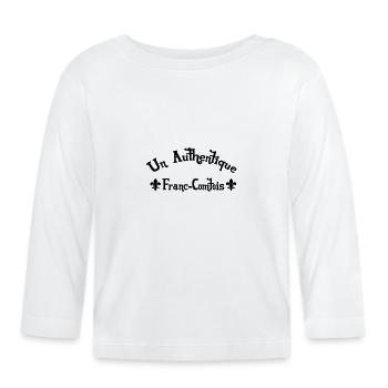 Franche-comté / Franc-Comtois / Franc-Comtoise - T-shirt manches longues bio Bébé - blanc - Devant