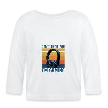 Gaming - Organic Baby Long Sleeve T-Shirt - white - Front