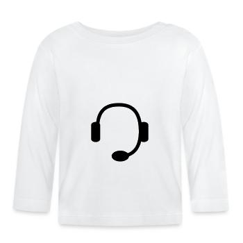 headset - T-shirt manches longues bio Bébé - blanc - Devant
