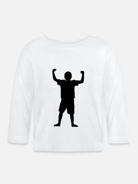 Junge - Baby Bio-Langarmshirt - Weiß