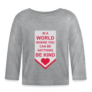 Vous pouvez être gentil - T-shirt manches longues bio Bébé - gris chiné - Devant