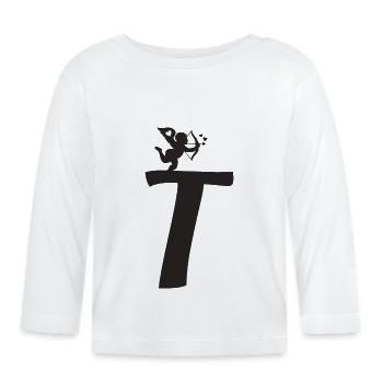 T - Baby Bio-Langarmshirt - Weiß - Vorne