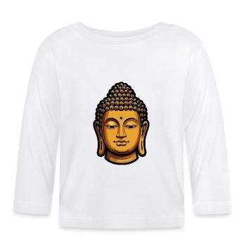Golden Buddha Meditation Aura - Organic Baby Long Sleeve T-Shirt - white - Front