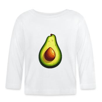 Avocado - Baby Bio-Langarmshirt - Weiß - Vorne