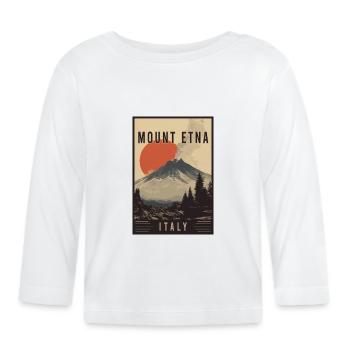 Découvrez Volcano Adventure et le Mont Etna en Italie - T-shirt manches longues bio Bébé - blanc - Devant