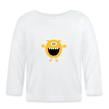 Funny Cute Monsters (Free Hugs) - T-shirt manches longues bio Bébé - blanc - Devant