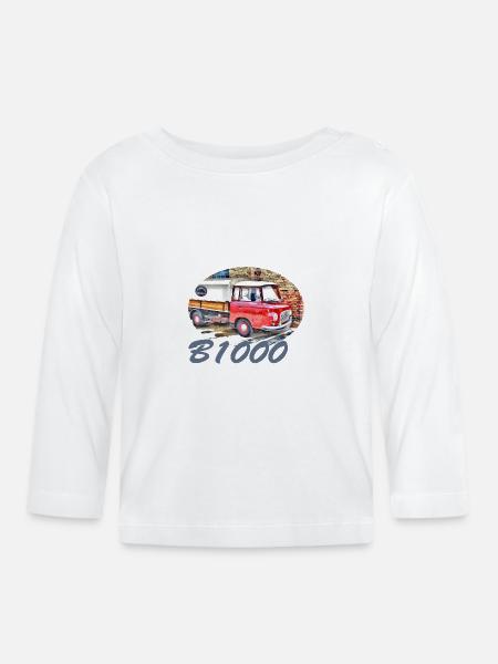 B1000 Pritsche Barkas - Baby Bio-Langarmshirt - Weiß