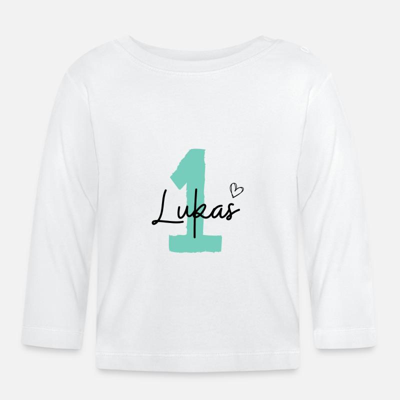 Lukas eins - Baby Bio-Langarmshirt - Weiß