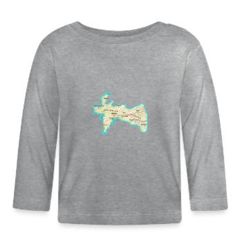 Presqu'ile de Crozon - T-shirt manches longues bio Bébé - gris chiné - Devant
