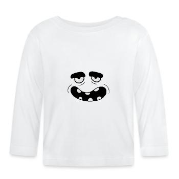 Visage pané - T-shirt manches longues bio Bébé - blanc - Devant