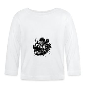 Creepy frogfish from the deep sea - Organic Baby Long Sleeve T-Shirt - white - Front
