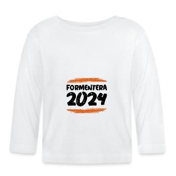 Formentera 2024 - Organic Baby Long Sleeve T-Shirt - white - Front