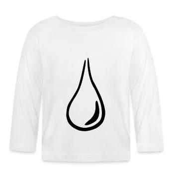 tear drop - Baby Bio-Langarmshirt - Weiß - Vorne