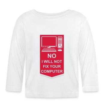 Ne pas réparer votre ordinateur - T-shirt manches longues bio Bébé - blanc - Devant