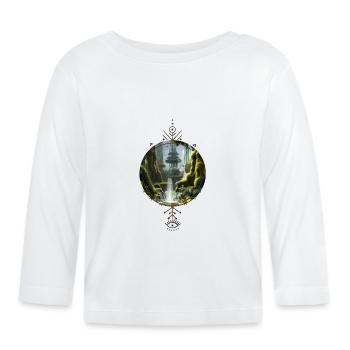 Fantasy landscape in the morning. - Organic Baby Long Sleeve T-Shirt - white - Front