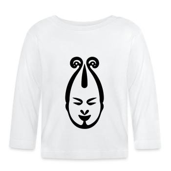 clown - T-shirt manches longues bio Bébé - blanc - Devant
