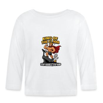 Entraînement Roi de la montée - T-shirt manches longues bio Bébé - blanc - Devant