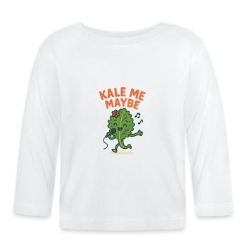 Verspielte Glatze mit Musik und Mikrofon - Baby Bio-Langarmshirt - Weiß - Vorne