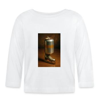 Dose und Skate - Baby Bio-Langarmshirt - Weiß - Vorne