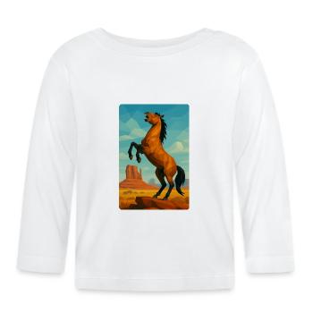 Polynature Cheval Sauvage - T-shirt manches longues bio Bébé - blanc - Devant