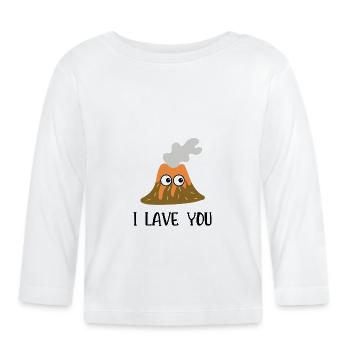I lave you - T-shirt manches longues bio Bébé - blanc - Devant