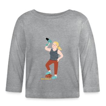 Nicole Michael DIY Gifts and Merchandise - Organic Baby Long Sleeve T-Shirt - heather grey - Front