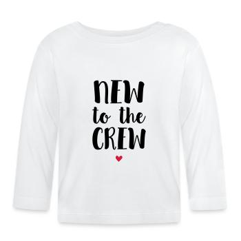Nouveau dans l’équipage - T-shirt manches longues bio Bébé - blanc - Devant