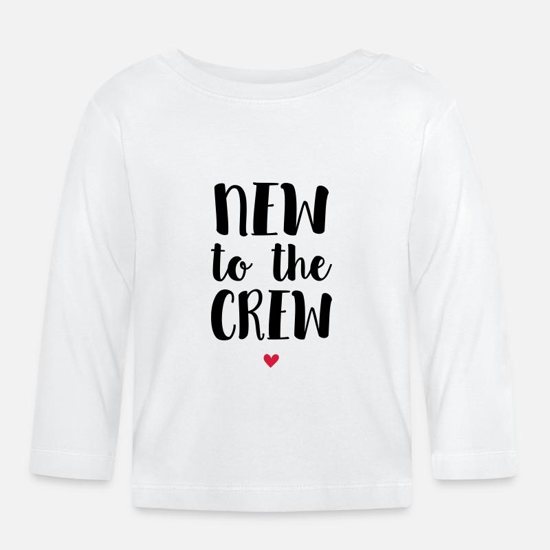 Nouveau dans l’équipage - T-shirt manches longues bio Bébé - blanc