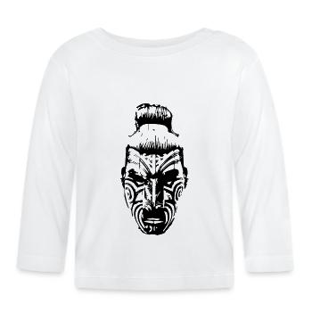 Guerrier en colère - T-shirt manches longues bio Bébé - blanc - Devant