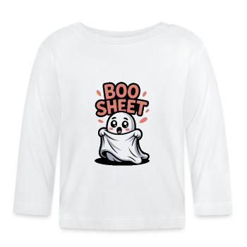 Schrecklich süße Geistergrafiken - Baby Bio-Langarmshirt - Weiß - Vorne