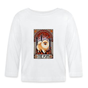 Autumn Pom in Ornate Arch - Baby Bio-Langarmshirt - Weiß - Vorne