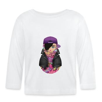Matroschka Nova - Baby Bio-Langarmshirt - Weiß - Vorne