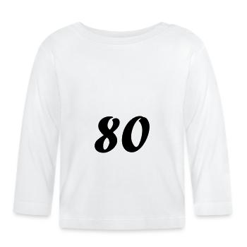 80 - Baby Bio-Langarmshirt - Weiß - Vorne