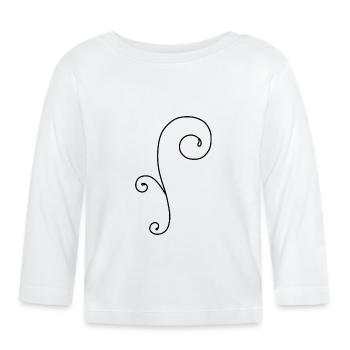 Tourbillon fantaisiste - T-shirt manches longues bio Bébé - blanc - Devant