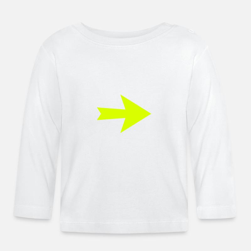 Flèche - T-shirt manches longues bio Bébé - blanc