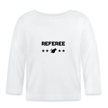 Arbitre / Arbitrage / Sport / Sifflet - T-shirt manches longues bio Bébé - blanc - Devant