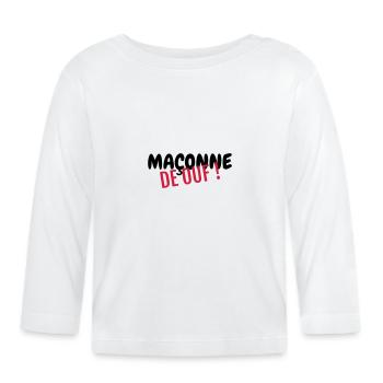 Maçon / Maçonnerie / Construction / Chantier - T-shirt manches longues bio Bébé - blanc - Devant