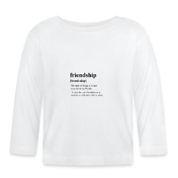 friendship - Organic Baby Long Sleeve T-Shirt - white - Front
