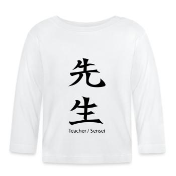 Kanji Sensei - T-shirt manches longues bio Bébé - blanc - Devant
