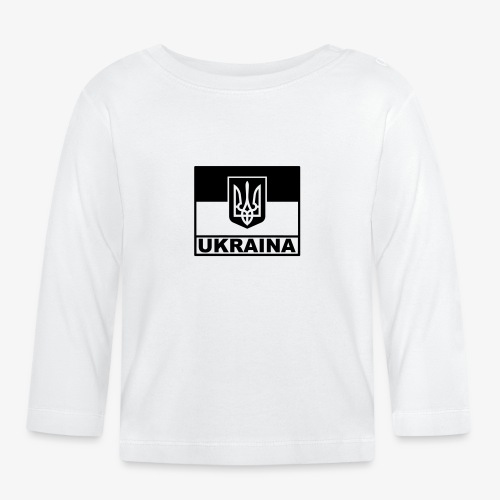 Ukraina Taktisk Flagga - Emblem - Ekologisk långärmad T-shirt baby