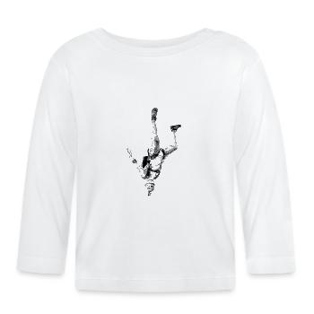 Parachutiste - T-shirt manches longues bio Bébé - blanc - Devant