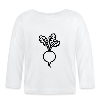 turnip - Organic Baby Long Sleeve T-Shirt - white - Front