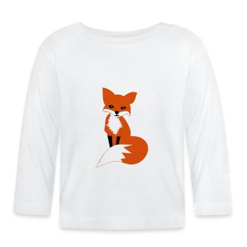 fox - Baby Bio-Langarmshirt - Weiß - Vorne