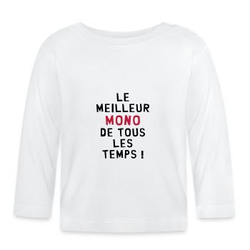 Moniteur / Monitrice / Mono / Formation / Ski - T-shirt manches longues bio Bébé - blanc - Devant