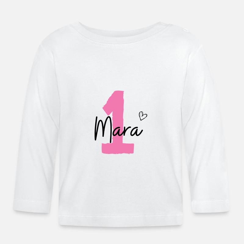 Mara eins - Baby Bio-Langarmshirt - Weiß