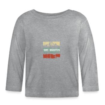 Sint Maarten Artistic Vacation Souvenir Abstract - Organic Baby Long Sleeve T-Shirt - heather grey - Front