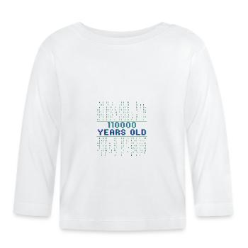 48. Geburtstag 48 Jahre alt Binärcode Informatik - Baby Bio-Langarmshirt - Weiß - Vorne