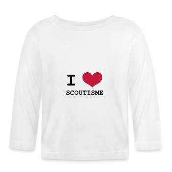 I Love Scoutisme - T-shirt manches longues bio Bébé - blanc - Devant