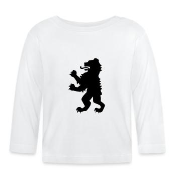 bear - Organic Baby Long Sleeve T-Shirt - white - Front