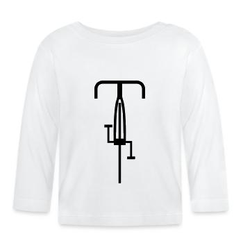 bicycle - Organic Baby Long Sleeve T-Shirt - white - Front